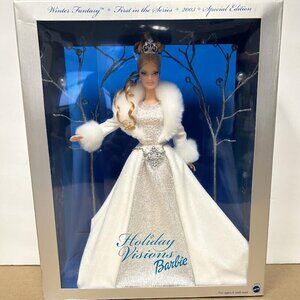 2003 Holiday Visions Winter Fantasy Barbie Doll B2519 First in Series